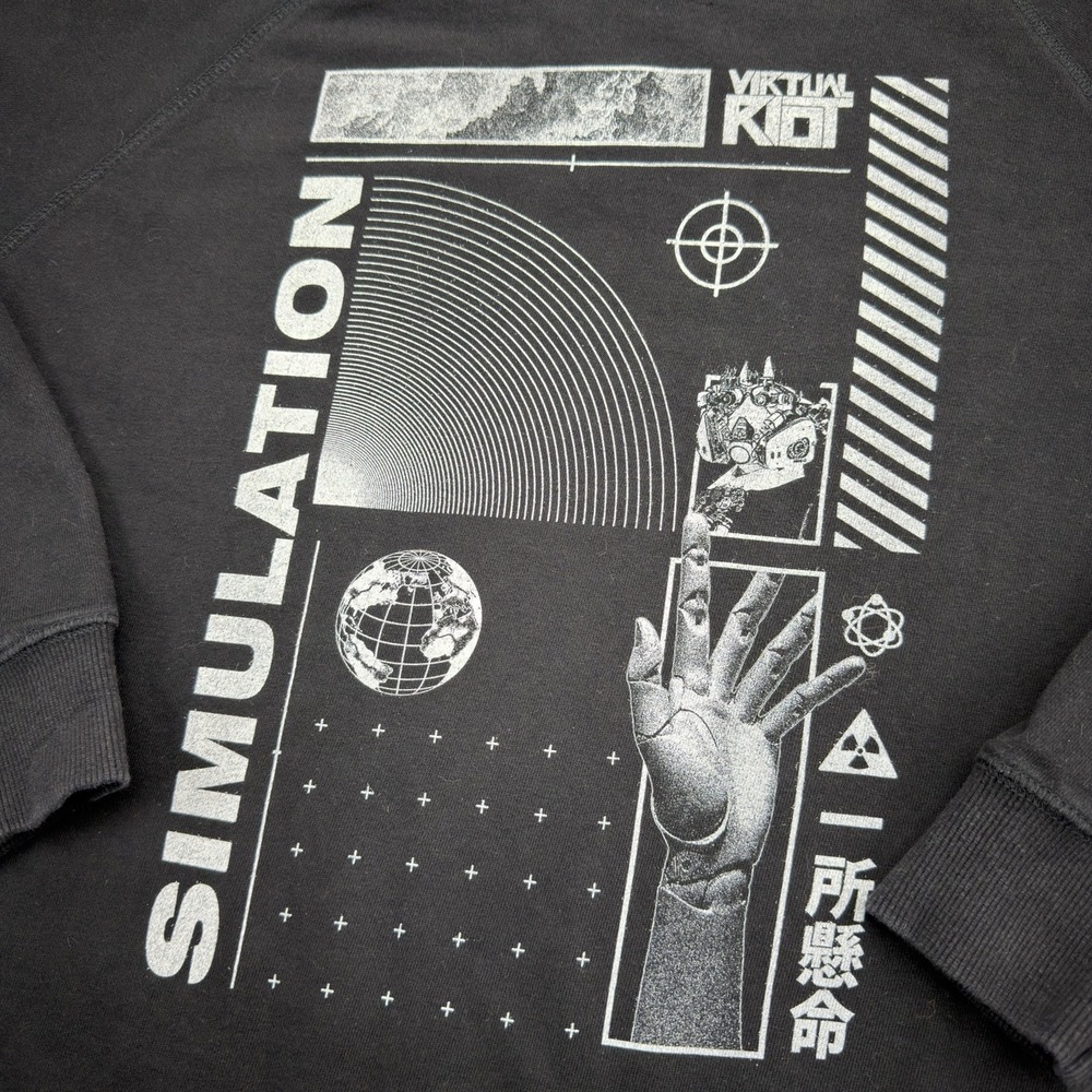 Virtual Riot X Vapor95 Simulation Album Crewneck Sweatshirt Mens L EDM Music